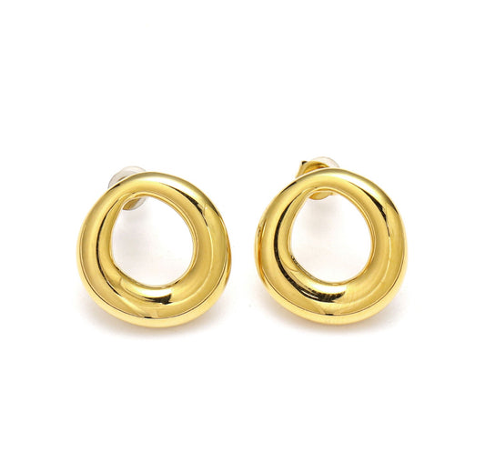Twisted Hoop Earrings – Stainless Stee